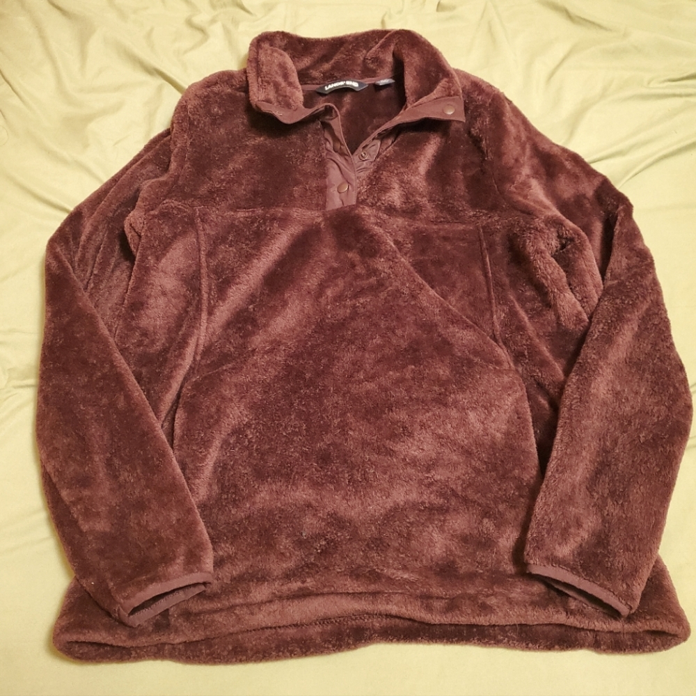 NWOT Lands' End sherpa fleece pullover M